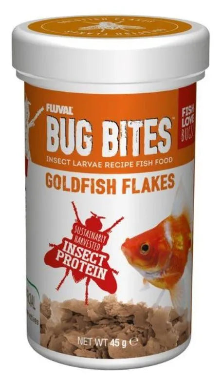 FLUVAL BUG BITES GOLDFISH FLAKES 45G